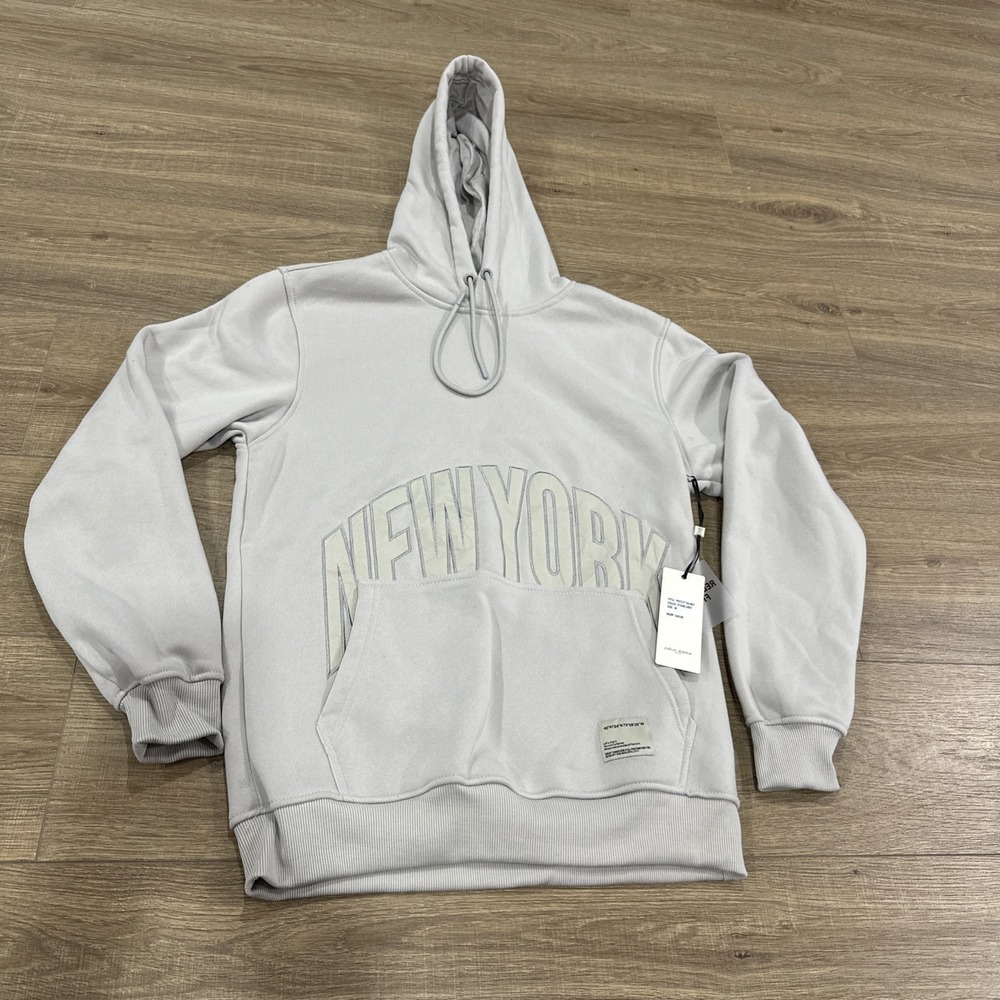 Public Supply NYC Mens Oversize Hoodie Sweatshirt SZ M GRAY NWT‎